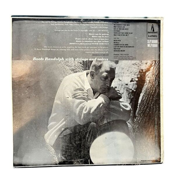 BOOTS RANDOLPH - BOOTS WITH STRINGS JAZZ 12” LP VINYL RECORD 1966 - Picture 2 of 4